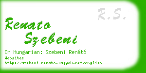 renato szebeni business card